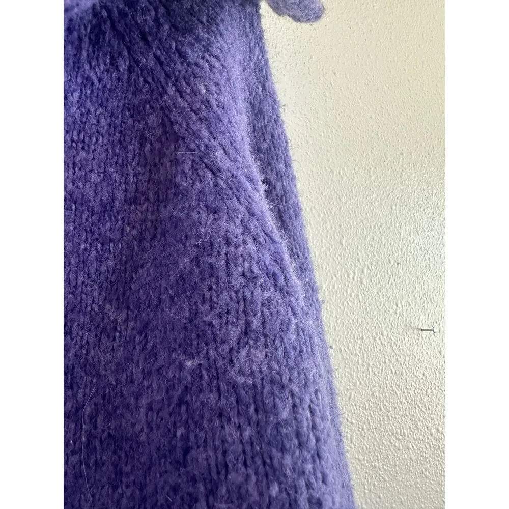Y2K Deep Periwinkle Collared Cardigan size medium - Picture 9 of 9